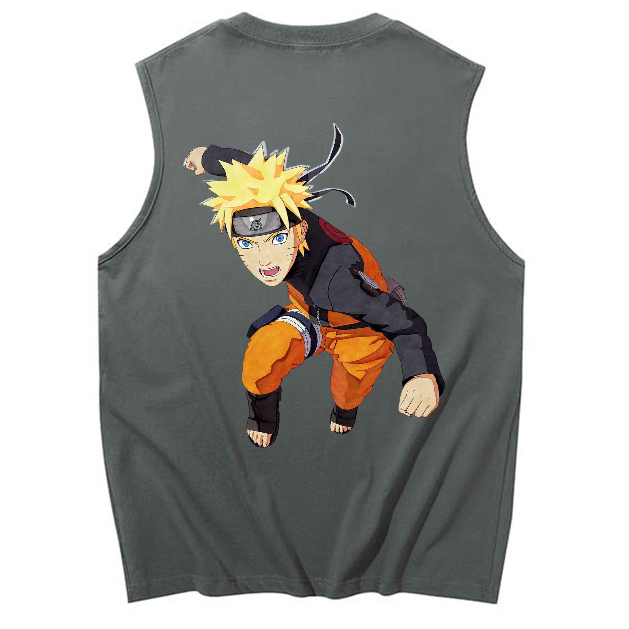 （画像用） NARUTO -ナルト- うずまき ナルト Uzumaki Naruto コットン100％タンクトップ（背面プリント）